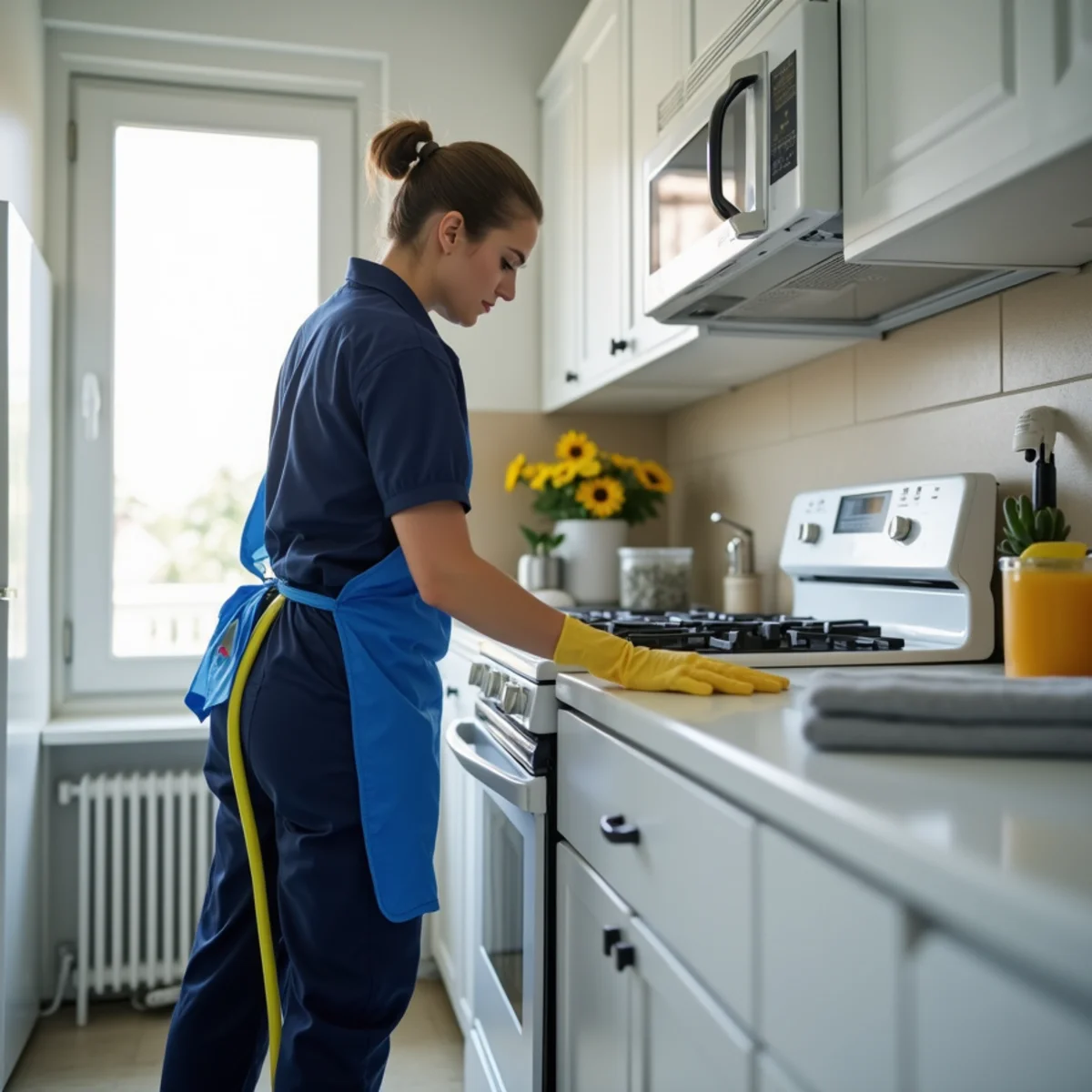 Move-In / Move-Out Cleaning service in progress inside a New York property