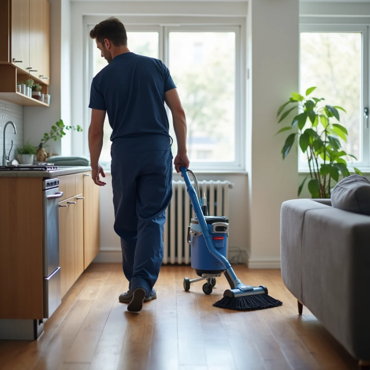 Recurring Cleaning service in progress inside a New York property
